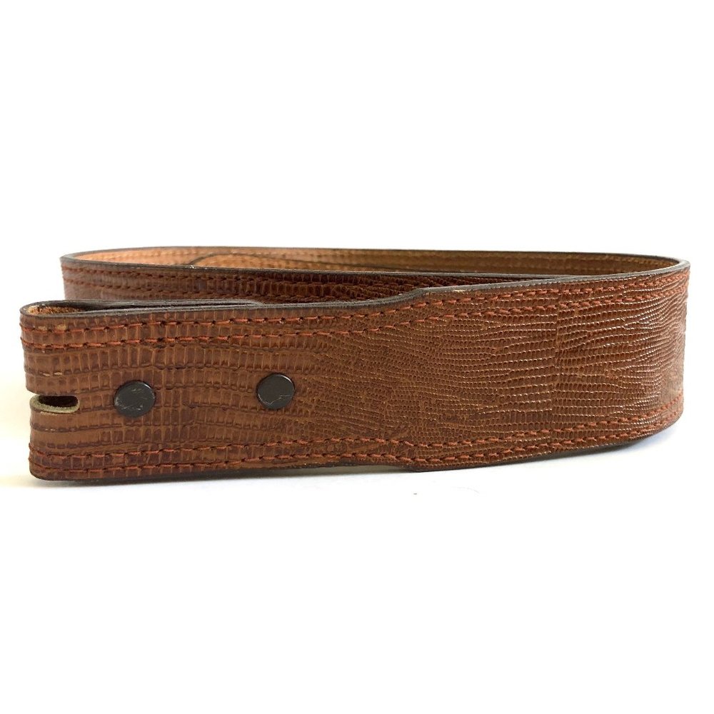 SHEPLERS Lizard Grain Cowhide Leather Belt Western